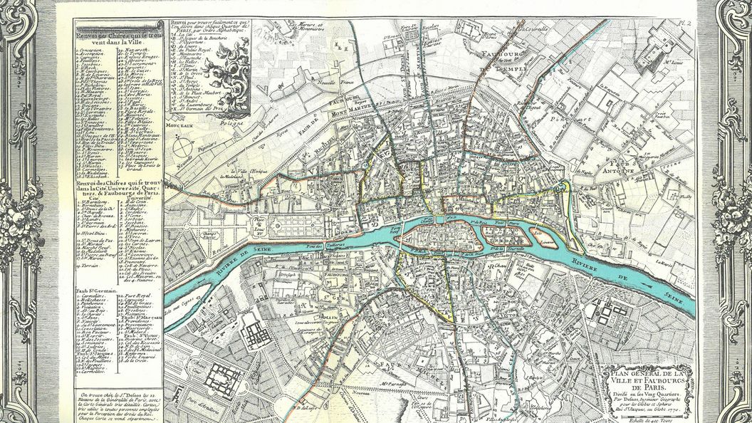 Image: Map of Paris from 1770.