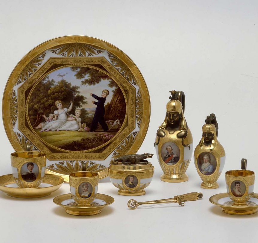 Image: Landesmuseum Württemberg, Hendrik Zwietasch und Peter Frankenstein Ceramics museum at Ludwigsburg, Prince Paul's breakfast set, 1813